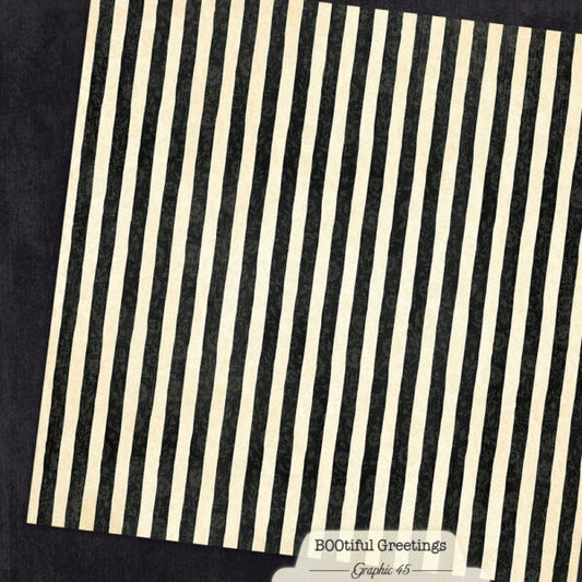 Graphic 45 - Bootiful Greetings - Onyx Black Patterns & Solids 12x12 Sheet