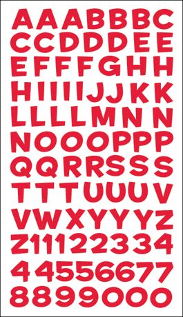 Sticko - Alphabet Stickers Funhouse Red Metallic