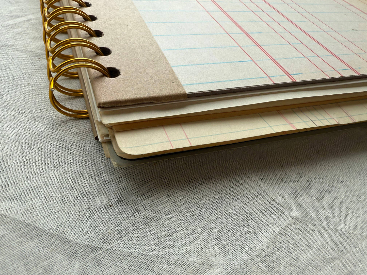 Hose of Books - Vintage Mixed Media Journal- 9x12 inches: Spiral Bound