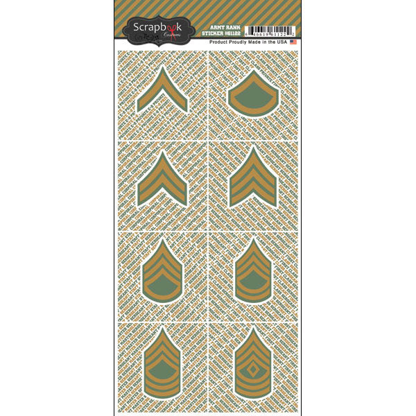 Scrapbook Customs - Army Rank Sticker Sheet