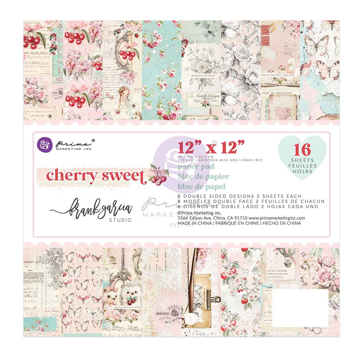Prima Marketing - Cherry Sweet 12x12 Paper Pad