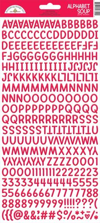 Doodlebug Designs - Alphabet Soup Puffy Stickers - Ladybug