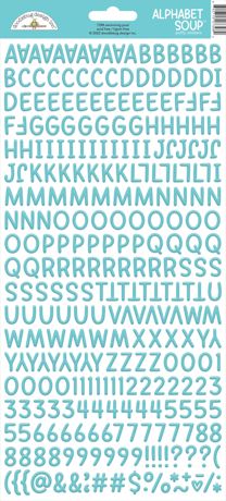 Doodlebug Designs - Alphabet Soup Puffy Stickers - Swimming Pool