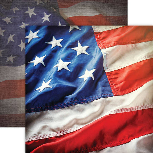 Paper House Productions - US Flag - Double Sided 12x12 Single Sheet