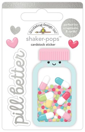 Doodlebug Design - Pops 3-D Sticker - Pill Better