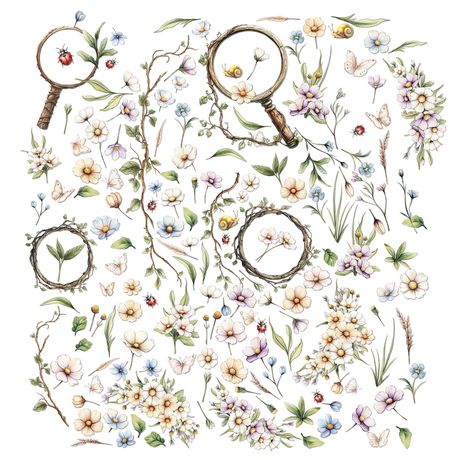49 & Market - The Looking Glass Laser Cut Wildflowers