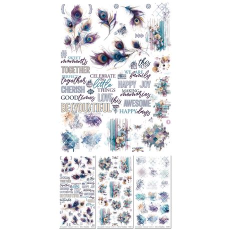 49 & Market - Plume and Petal Blendable Rub-On Transfer Set