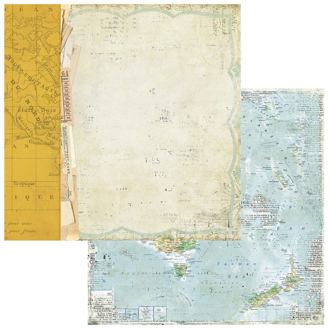 49 & Market - Travel Diaries - Travel Maps 12x12 Cardstock