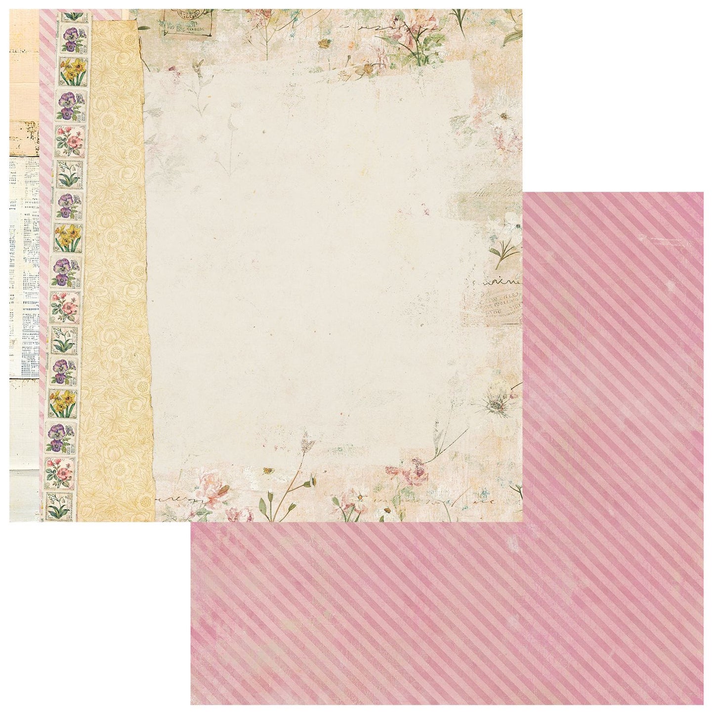 49 & Market - From The Garden - Sweet Pea 12x12 Cardstock