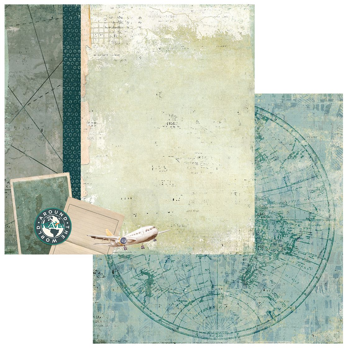 49 & Market - Travel Diaries - Around The World 12x12 Cardstock