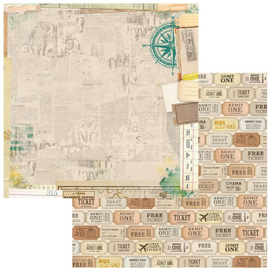 49 & Market - Travel Diaries - Travel Notes 12x12 Cardstock