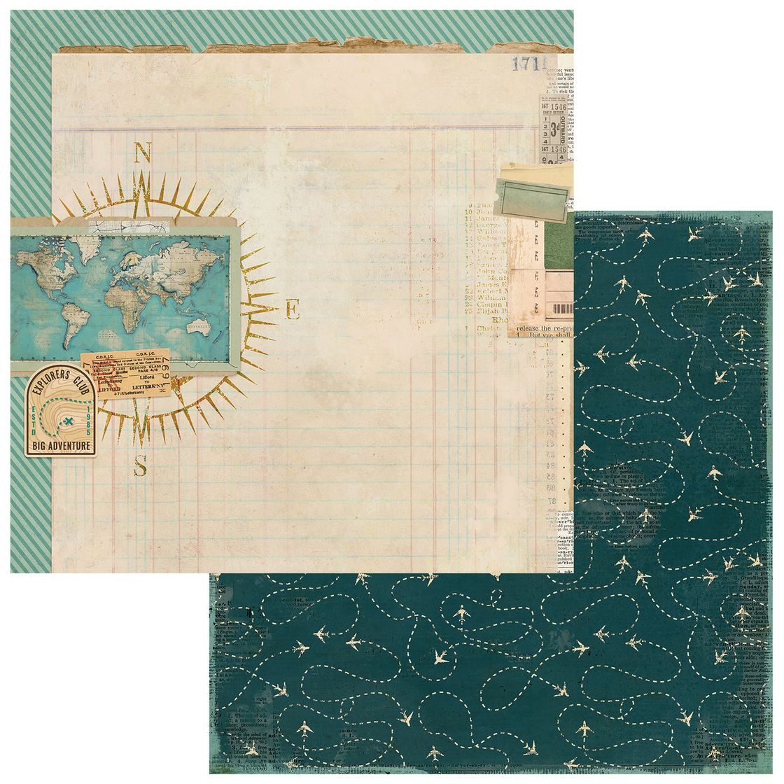 49 & Market - Travel Diaries - Explorer 12x12 Cardstock