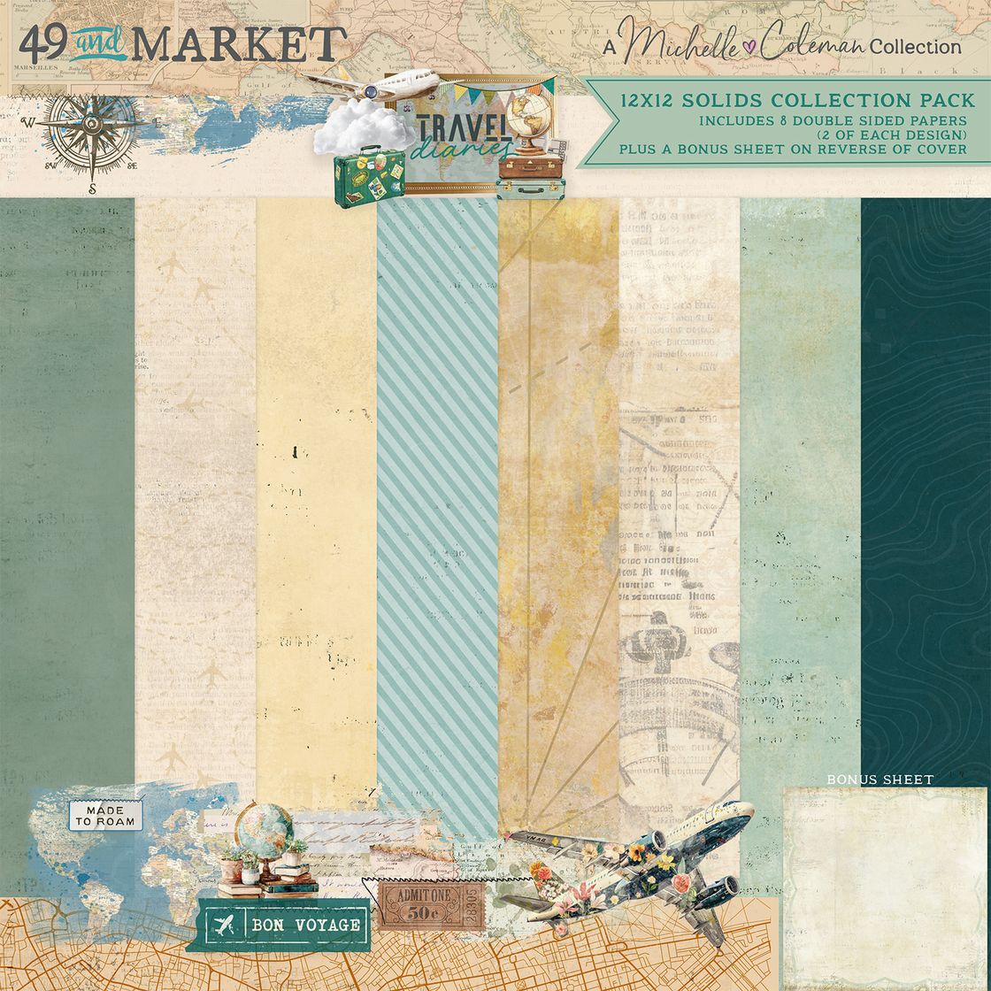 49 & Market - Travel Diaries Solids 12x12 Collection