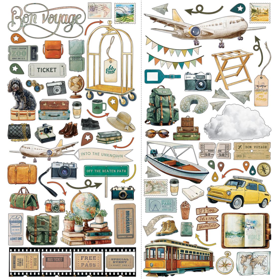 49 & Market - Travel Diaries Laser Cut Elements