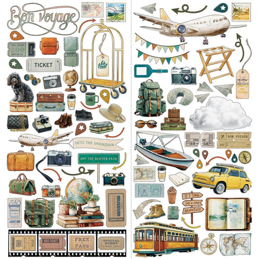 49 & Market - Travel Diaries Laser Cut Elements