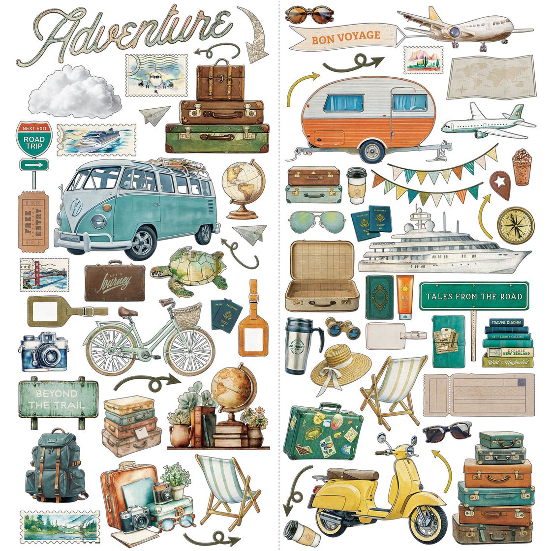 49 & Market - Travel Diaries Laser Cut Elements