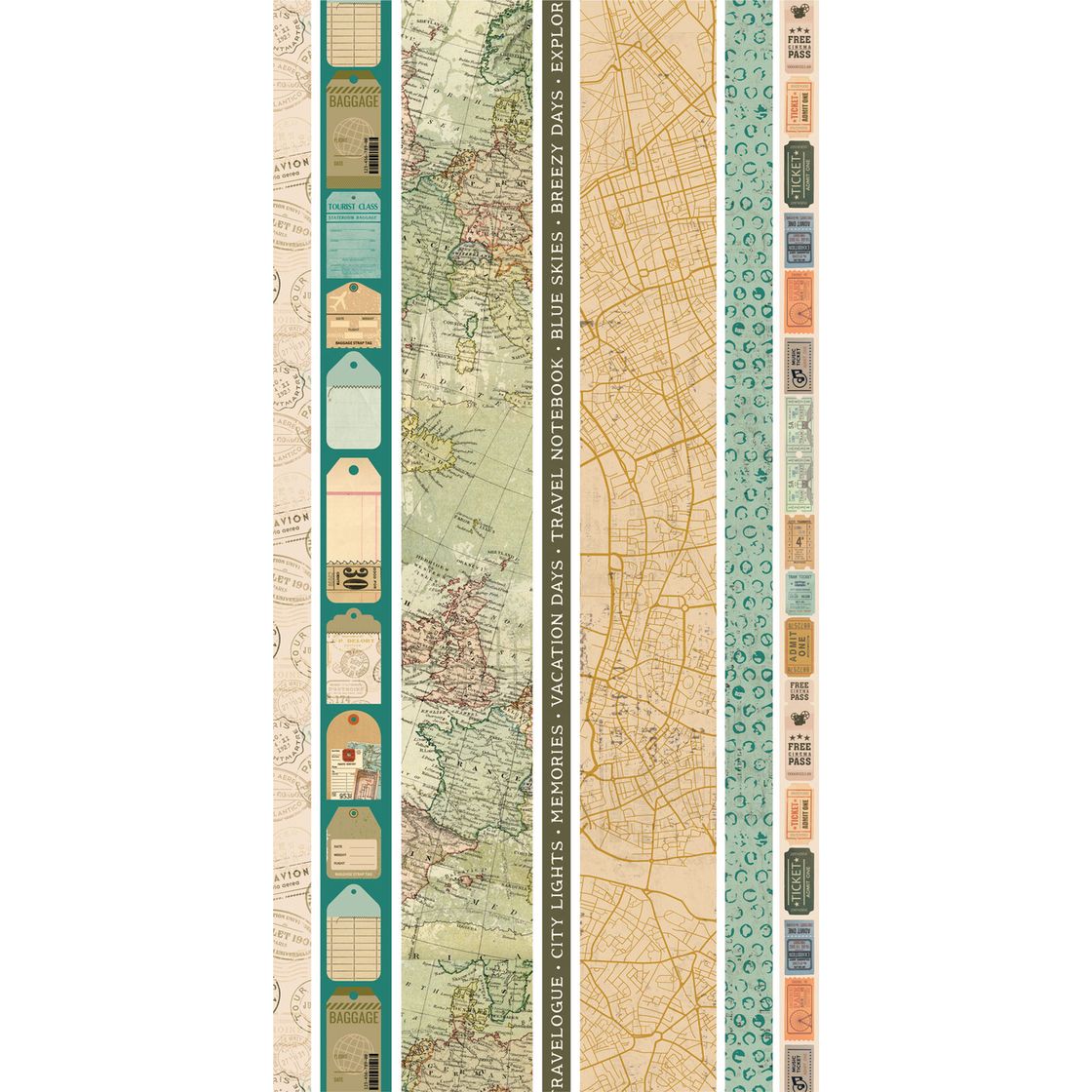 49 & Market - Travel Diaries Washi Tape Sheets