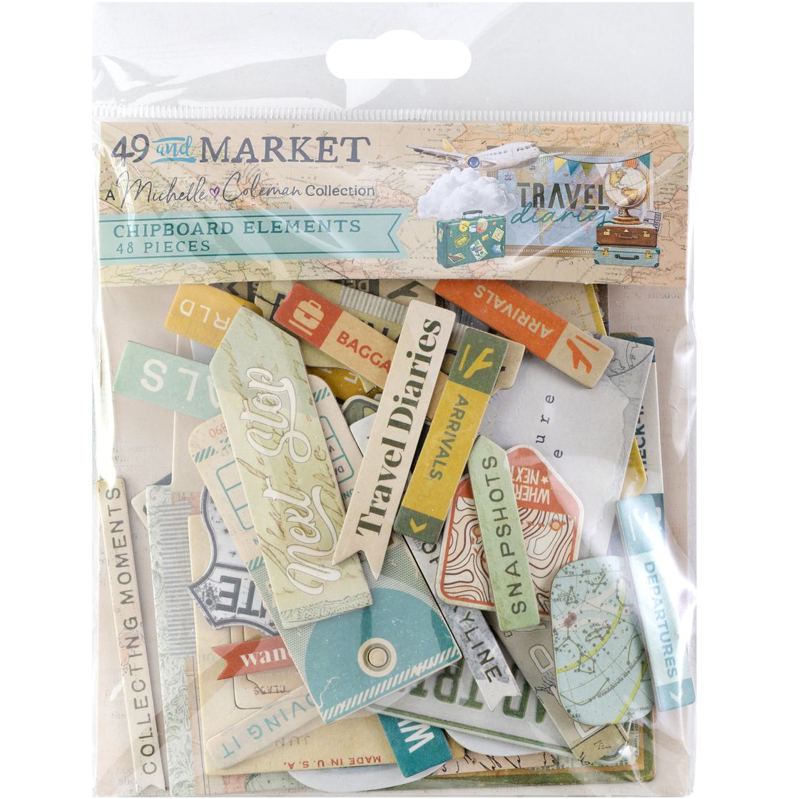 49 & Market - Travel Diaries Chipboard Elements