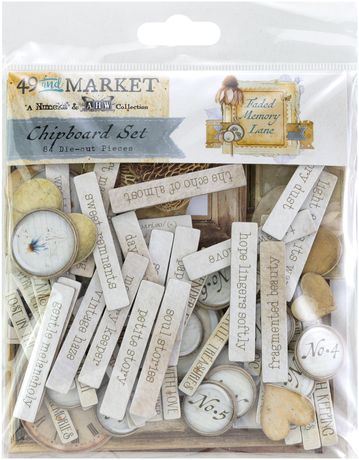 49 & Market - Faded Memory Lane - Chipboard Set