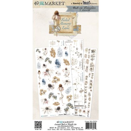 49 & Market - Faded Memory Lane - Rub-on Transfers