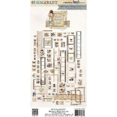 49 & Market - Faded Memory Lane - Filmstrips & Postage Laser Cuts