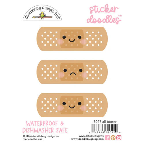 Doodlebug Design- All Better Waterproof Sticker
