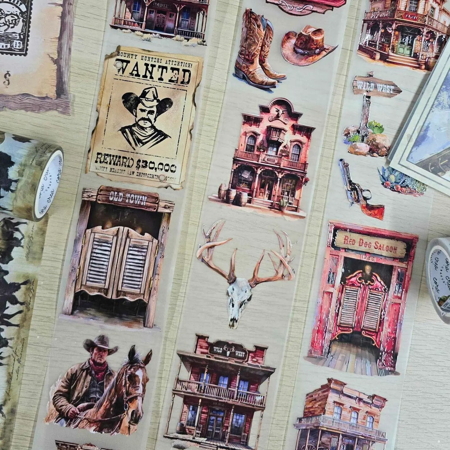 CoraCrea Crafts - Wild West Transparent Tape