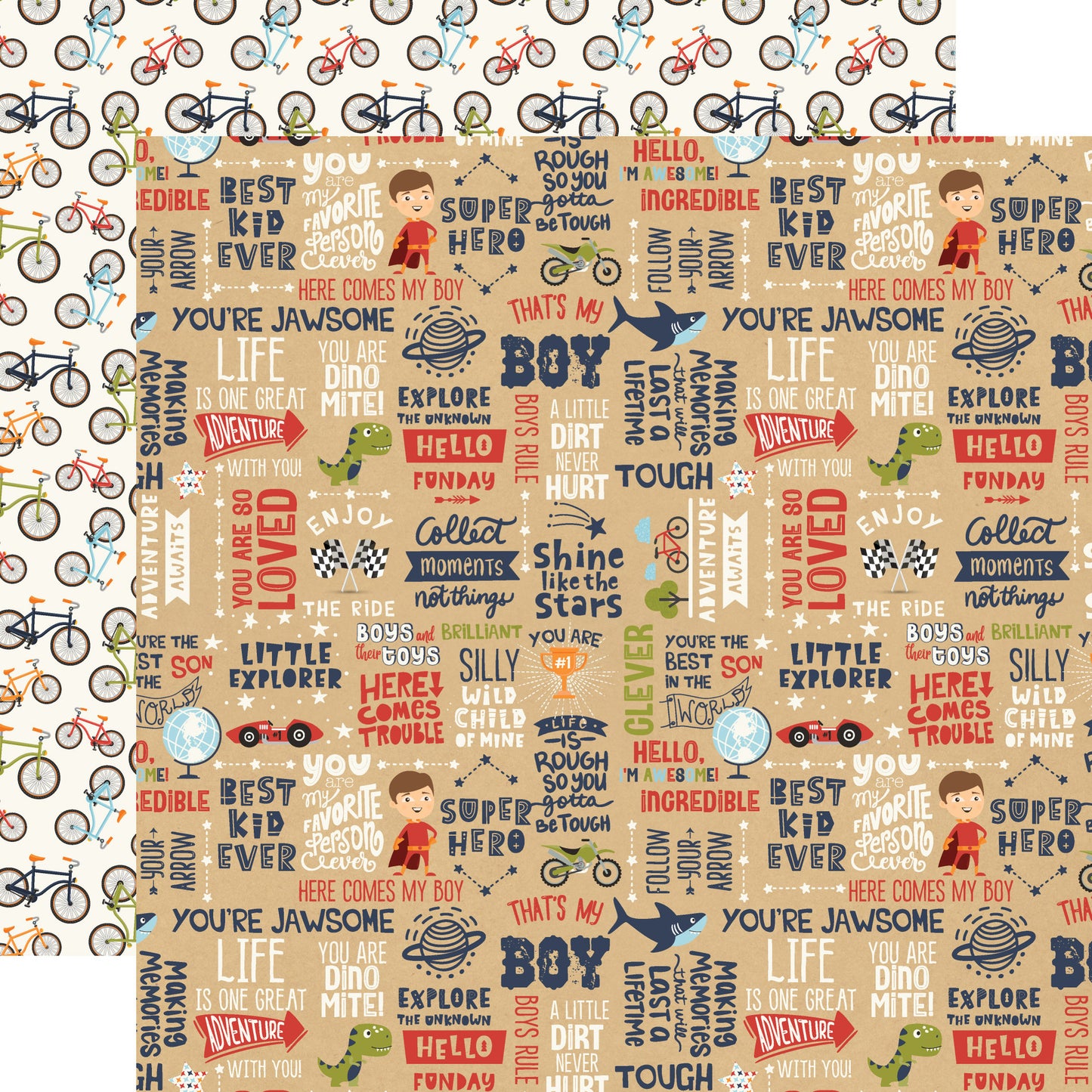 Echo Park - All Boy - That's My Boy 12x12 Paper
