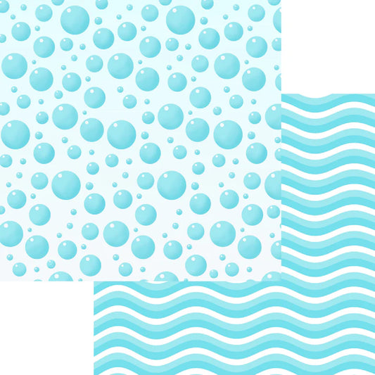 SSC - Bath Time - Blue Bubbles 12x12 Paper