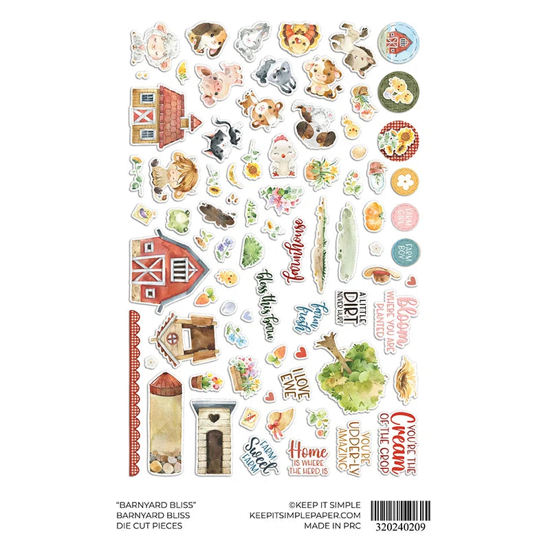 Keep It Simple Paper Crafts - Barnyard Bliss Die Cut Pieces
