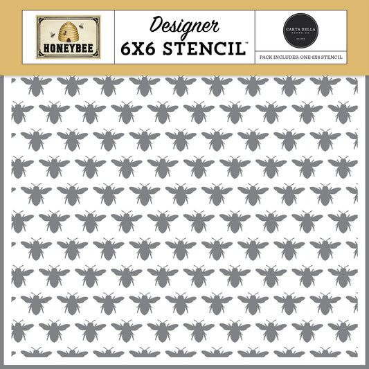 Carta Bella - Honey Bee Swarm of Bees Stencil