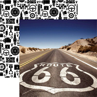 Designs By Reminisce - Route 66 12x12 Paper