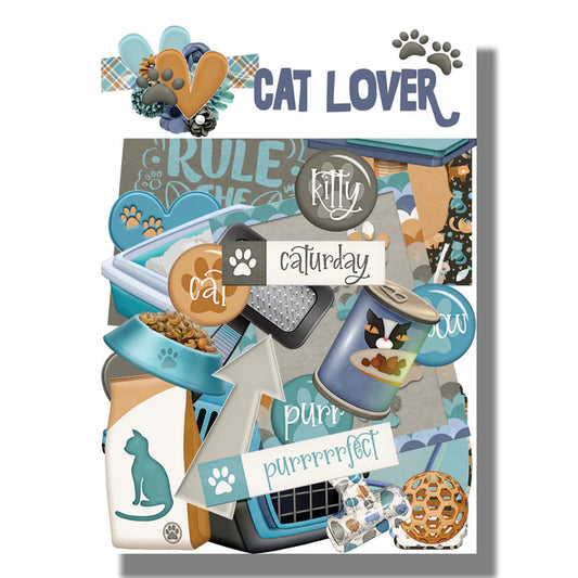 SSC - Cat Lover 12x12 Scrapbook Paper and Embellishment Kit