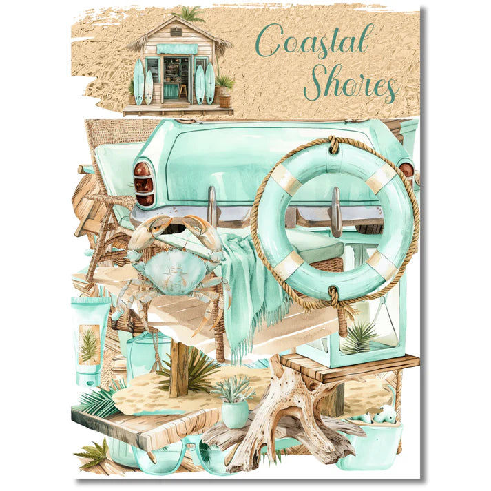 SSC - Coastal Shores 12x12 Scrapbook Paper and Embellishment Kit