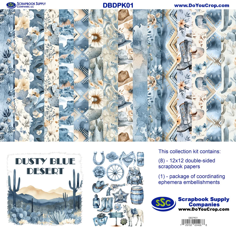 SSC - Dusty Blue Desert 12x12 Collection Kit
