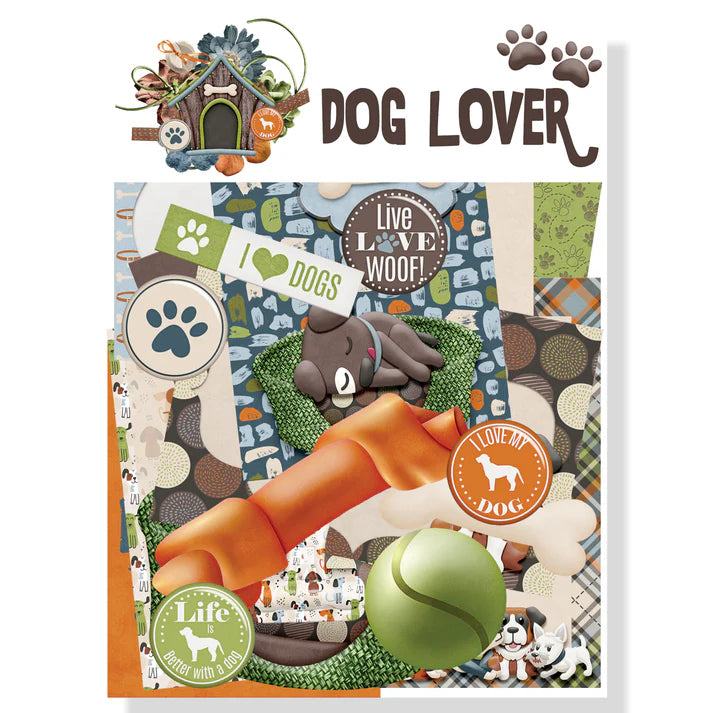 SSC - Dog Lover 12x12 Scrapbook Paper and Embellishment Kit