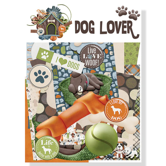 SSC - Dog Lover 12x12 Scrapbook Paper and Embellishment Kit