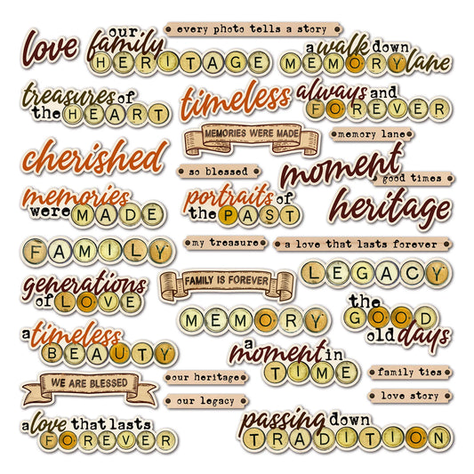 49 & Market - Nostalgic Memories - Chipboard Words