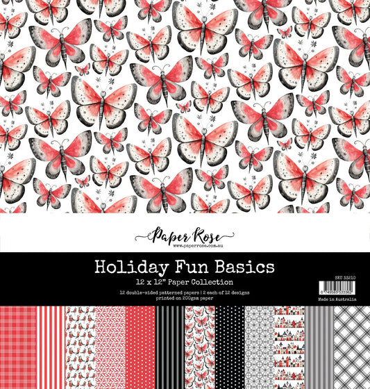 Paper Rose Studio - Holiday Fun Basics 12x12 Paper Collection