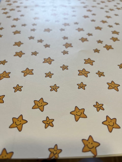 Vintage Market - Tumblebeasts -White with Yellow Stars - 12x12