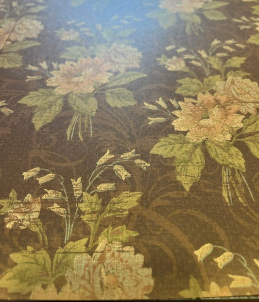 Vintage Market - K & Company - Brown Floral 12x12 Paper