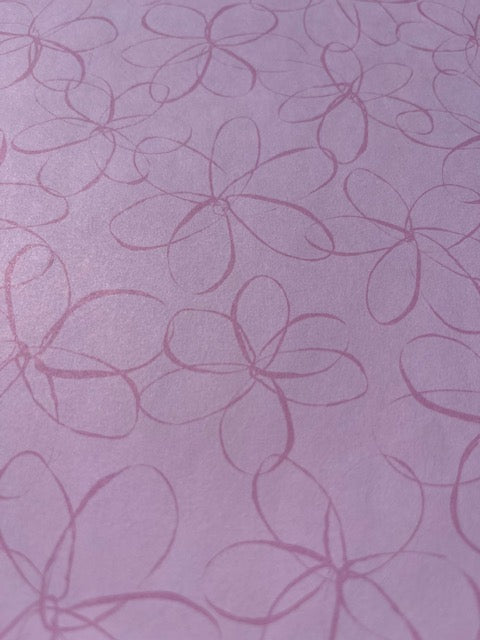Vintage Market - Provo Craft - Pink Scribble Floral 12x12 Paper