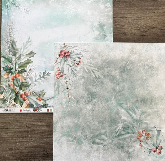 Vintage Market - Studio Light - Sending Joy 12x12 Double-sided Paper
