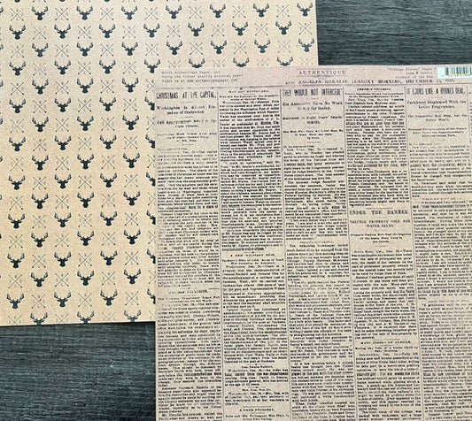 Vintage Market - Authentique - Tidings Eleven 12x12 Double-Sided Paper