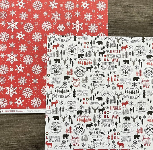 Vintage Market - Echo Park - Mountain Christmas 12x12 Double-sided Paper