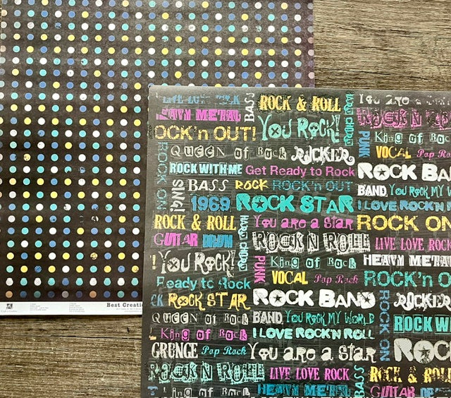 Vintage Market - Best Creation Inc. - Rock Star 12x12 Double-Sided Paper