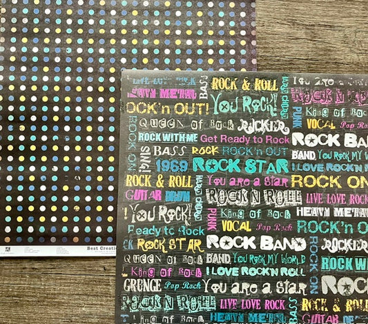 Vintage Market - Best Creation Inc. - Rock Star 12x12 Double-Sided Paper
