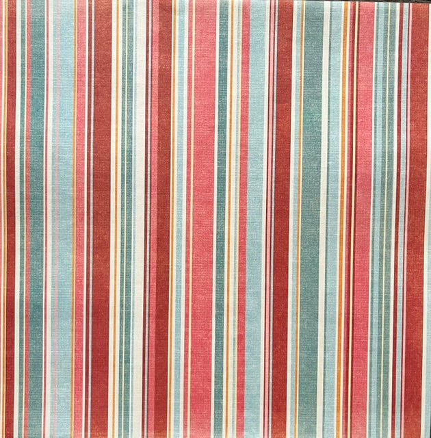 Vintage Market - Seaside Sunset Stripes 12x12 Single-Sided Paper
