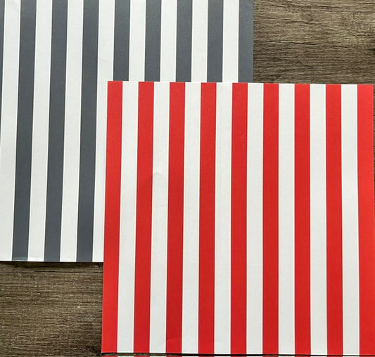 Vintage Market - Candy Stripe Classic 12x12 Double-Sided Paper
