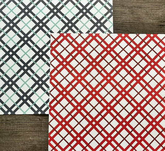 Vintage Market - Crossroad Plaid 12x12 Double-Sided Paper